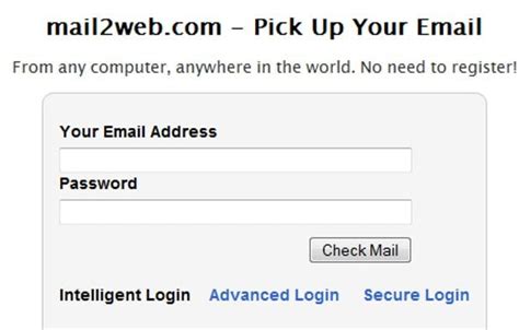 web2mail|mail2web.com: Check your email on the web using our Webmail.